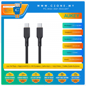 Aukey - Circlet Blink Aramid Fiber Core 100W USB-C to USB-C Cable