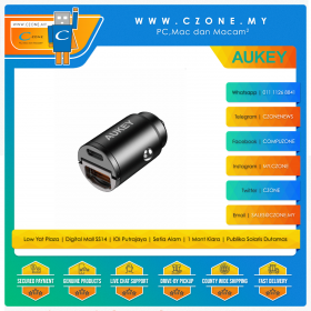 Aukey - Enduro Nano AC 30W Metal Dual Port Car Charger - 2 USB-C