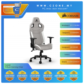 Corsair T3 Rush Gaming Chair (Grey/White)