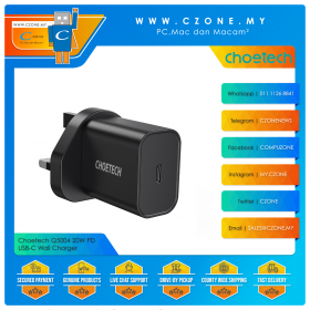 Choetech Q5004 20W PD USB-C Wall Charger (Black)