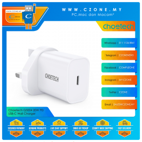 Choetech Q5004 20W PD USB-C Wall Charger (White)