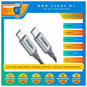 Choetech XCC-1002 USB-C To USB-C Nylon Cable (1.8M, Gray)