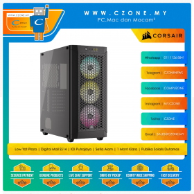 Corsair 480T RGB Airflow Computer Case (ATX, TG, 3 x ARGB Fan, Black)