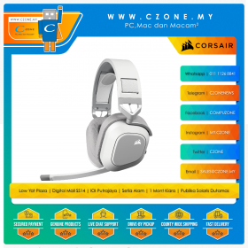 Corsair HS80 Max Premium Wireless RGB Gaming Headset (White)