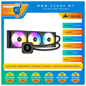 Corsair iCue H150i Elite LCD 360 AIO CPU Liquid Cooler (AMD, Intel, 3x 120mm Fan, ARGB)
