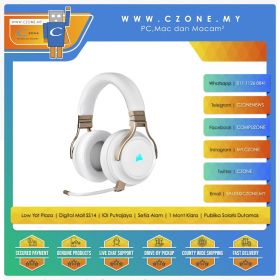 Corsair Virtuoso RGB Wireless High-Fidelity Gaming Headset - Pearl/White