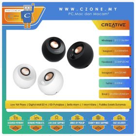 Creative - Pebble Pro - 2.0 RGB USB-C Desktop Speakers