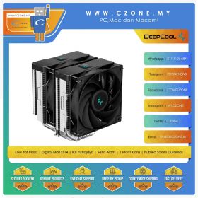 Deepcool AG620 Digital CPU Air Cooler With Temperature Display (2x 120mm Fan, Non-LED, Black)