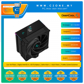 Deepcool AK400 Digital CPU Air Cooler With Status Display (AMD, Intel, 1x 120mm Fan, Non-LED, Black)