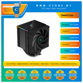 Deepcool AK500 Digital CPU Air Cooler With Status Display (AMD, Intel, 1x 120mm Fan, Non-LED, Black)