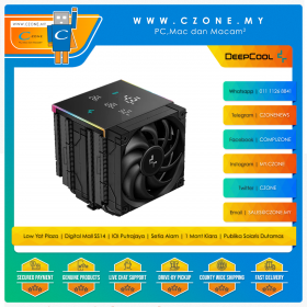 Deepcool AK620 Digital Pro CPU Air Cooler With Status Display (2x 120mm Fan, Non-LED, Black)