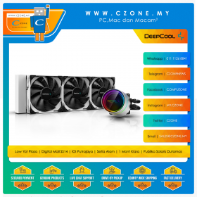 Deepcool Castle 360EX A-RGB WH 360 AIO CPU Liquid Cooler (AMD, Intel, 3x 120mm Fan, RGB, White)