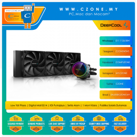 Deepcool Castle 360EX RGB 360 AIO CPU Liquid Cooler (AMD, Intel, 3x 120mm Fan, RGB, Black)