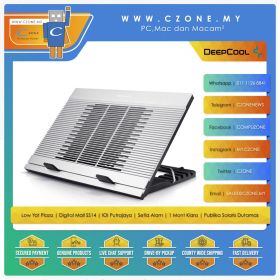 Deepcool N9 Aluminum Notebook Cooling Pad (Silver, Up to 17")