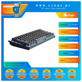 Ducky Mecha Mini RGB Mechanical Keyboard (Cherry MX Speed Switch, Black Color)
