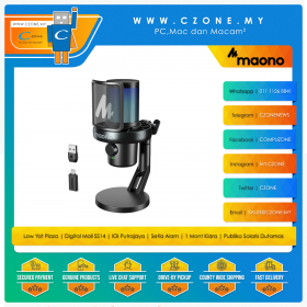 Maono DM40 Pro Wireless RGB Gaming Condenser Microphone (Black)