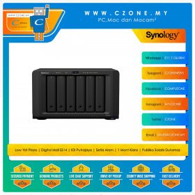 Synology DiskStation DS1621+ NAS (6-bay, QC 2.2GHz, 4GB, GbE x4, Diskless)