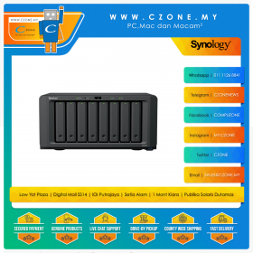 Synology DiskStation DS1825+ NAS (8-bay, QC 2.2GHz, 8GB, GbE x4, Diskless)