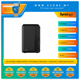 Synology DiskStation DS220+ NAS (2-bay, DC 2.0GHz, 2GB, GbE x2, Diskless)