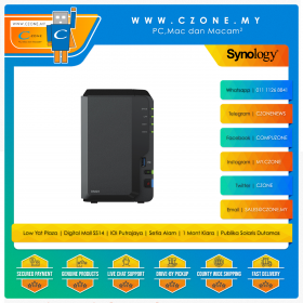 Synology DiskStation DS223 NAS (2-bay, QC 1.7GHz, 2GB, GbE x1, Diskless)