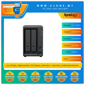 Synology DiskStation DS725+ NAS (2-bay, DC 2.6GHz, 4GB, GbE x2, Diskless)