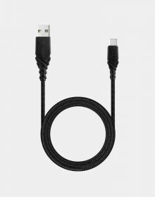Energea Duraglitz Anti-Microbial USB-A to USB-C Cable (1.5M, Black)