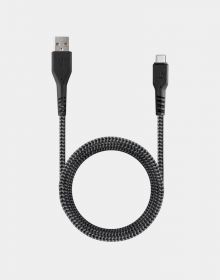 Energea Fibratough USB-C to USB-A 2.0 Cable (1.5M, Black)