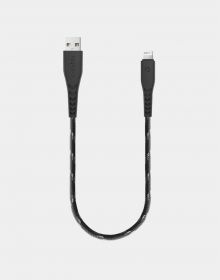 Energea Nyloflex Lightning to USB-A Cable (30CM, Black)