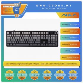 Aula F108Pro Gradient Gray Side Engrave Tri-Mode Mechanical Keyboard (Nimbus V3 Switch, Black)