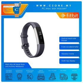Fitbit Alta HR Heart Rate and Activity Wristband (Large, Blue & Gray)