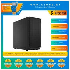 Fractal Design Focus 2 Computer Case (ATX, Black Solid)