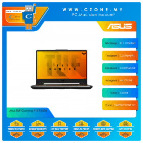 Asus TUF Gaming F15 FX506HC BHN164T Gaming Laptop - 15.6", i5-11400H, 2.7GHz, 8GB, 512GB SSD, RTX3050, Win 10 (Eclipse Grey)