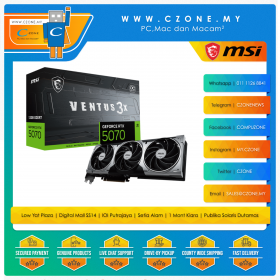 MSI GeForce RTX 5070 12GB Ventus 3X OC - DNR