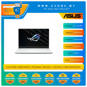 Asus ROG Zephyrus G15 GA503QE HQ071T Gaming Laptop - 15.6", R9-5900HS, 16GB, 512GB SSD, RTX3050Ti, Win 10 (Moonlight White)