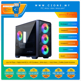 Gaming Freak P2 Storm TG Computer Case (mATX, TG, ARGB, Black)