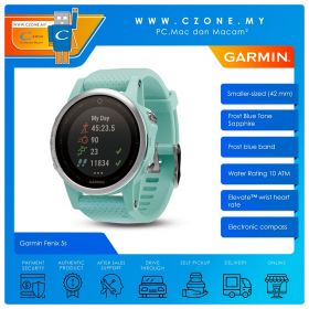 Garmin Fenix 5s 42mm Multisport GPS and Wirst-Based Heart Rate Smartwatch (Frost Blue ToneSapphire With Frost Blue)
