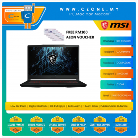 MSI - GF63 - THIN - 11UC-885MY - 15.6" - i7-11800H - 8GB D5 - 512GB - RTX3050 - W11 - DNR -