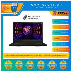 MSI Thin GF63 12VE-031MY Gaming Laptop - 15.6", i7-12650H, 16GB, 512GB SSD, RTX4050, Win 11 (Black)