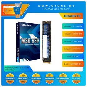 Gigabyte M30  1TB M.2 2280 NVMe SSD (R: 3500Mbps, W: 3000Mbps)