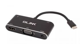 Glink CB382BK USB-C to HDMI or VGA Adapter