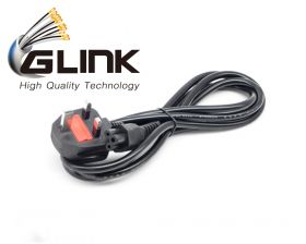 Glink CB388BK Power Cord (1.5M, 3-Prong, UK)