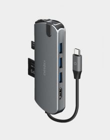 Energea Aluhub HD Pro 8 in 1 Super Speed Aluminium 3.1 USB-C Hub (Gunmetal)