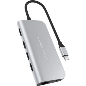Hyper- HyperDrive POWER 9 in 1 USB-C Hub (Silver)
