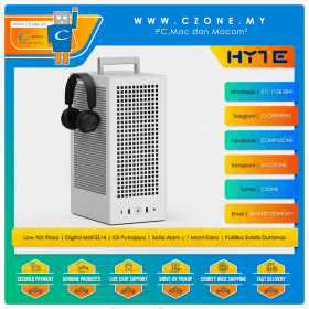 Hyte Revolt 3 Computer Case (ITX, TG, White)