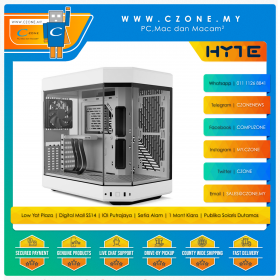 Hyte Y60 Computer Dual Chamber Case (ATX, TG, Snow White)
