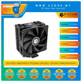 ID-Cooling SE-224-XT Black V2 CPU Air Cooler (AMD, Intel, 1x 120mm Fan, Non-LED)