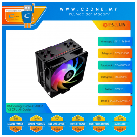 ID-Cooling SE-224-XT ARGB V3 CPU Air Cooler (AMD, Intel, 1x 120mm Fan, ARGB)