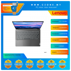 Lenovo IdeaPad 5 Pro 82L70060MJ Laptop - 14", R7-5800U, 16GB, 1TB SSD, MX450, Win 10, Office H&S (Storm Grey)