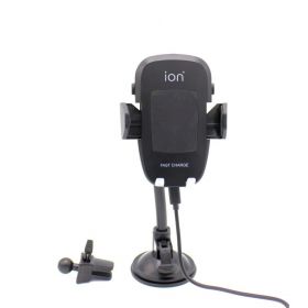 ION CH10WE 3 In 1 Car Charger (2x USB, Car Mount With Wireless Charger)