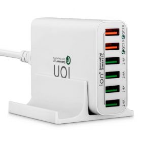 ION QC6 Charging Station (4x USB, 2x USB QC 3.0, 12A 60 Watts, White)